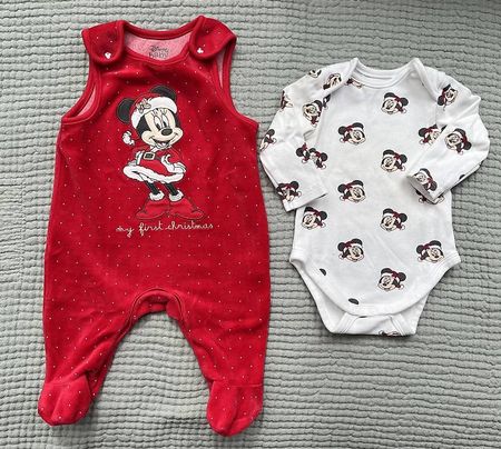 WeihnachtsOutfit MiniMaus Body+Strampler C&A, Gr. 62