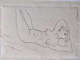 MAURICE BARRAUD (1889-1954) : Nu couché