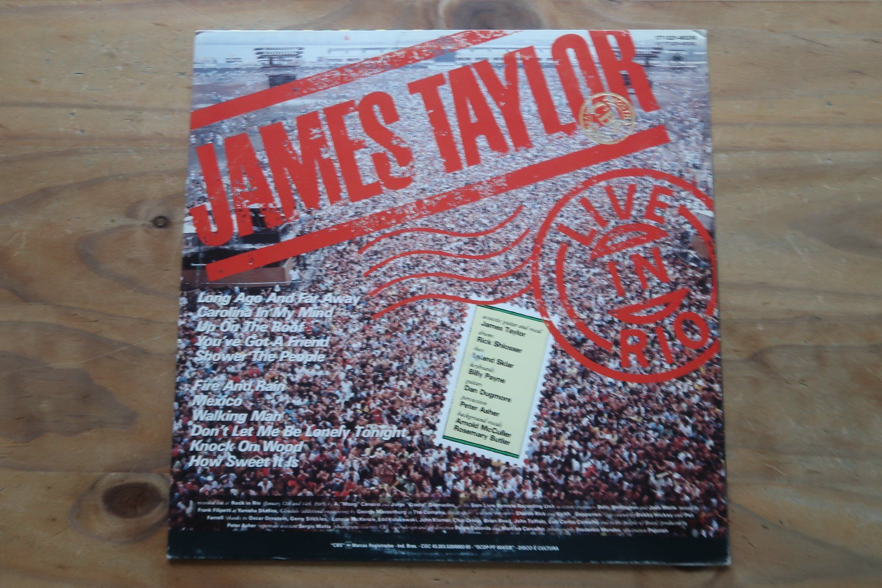 Dischi in vinile: JAMES TAYLOR - LIVE N RIO - VINYL LP – Usato da Basel venduto da Patiscat 1