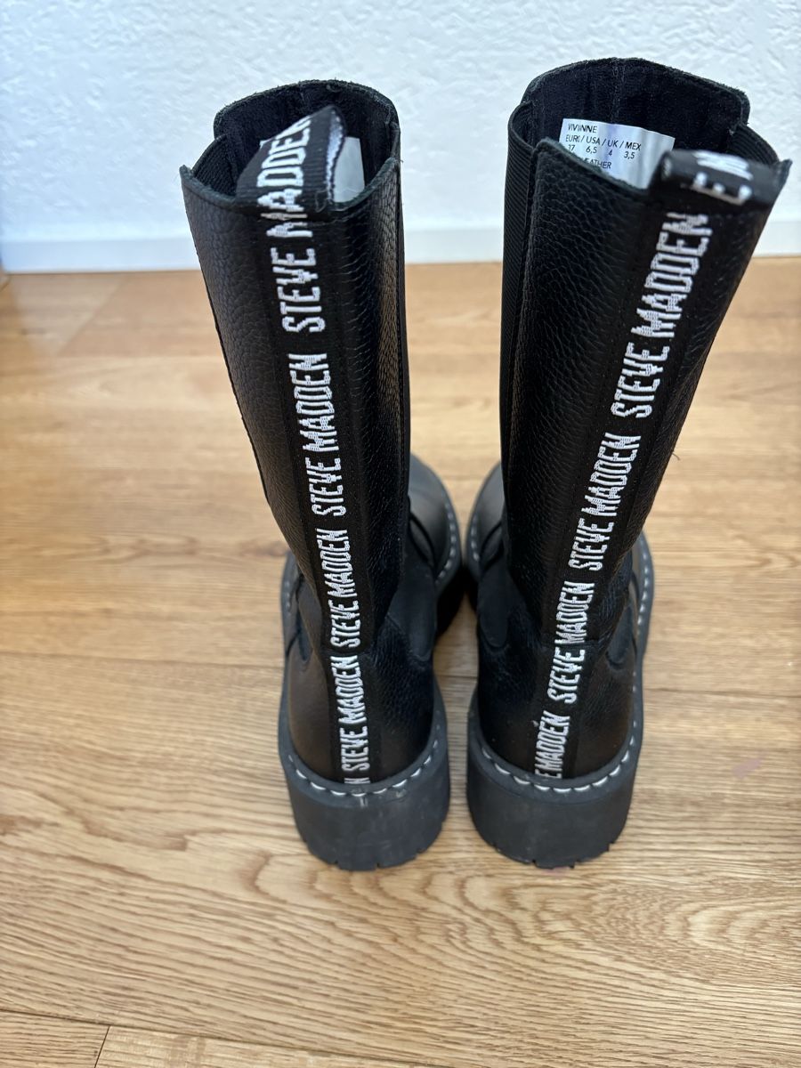 Steve Madden Damenschuhe: Steve Madden Vivienne Leder Boots Gr. 37 – Neu (gemäss Beschreibung) aus Baar von fra_frr7