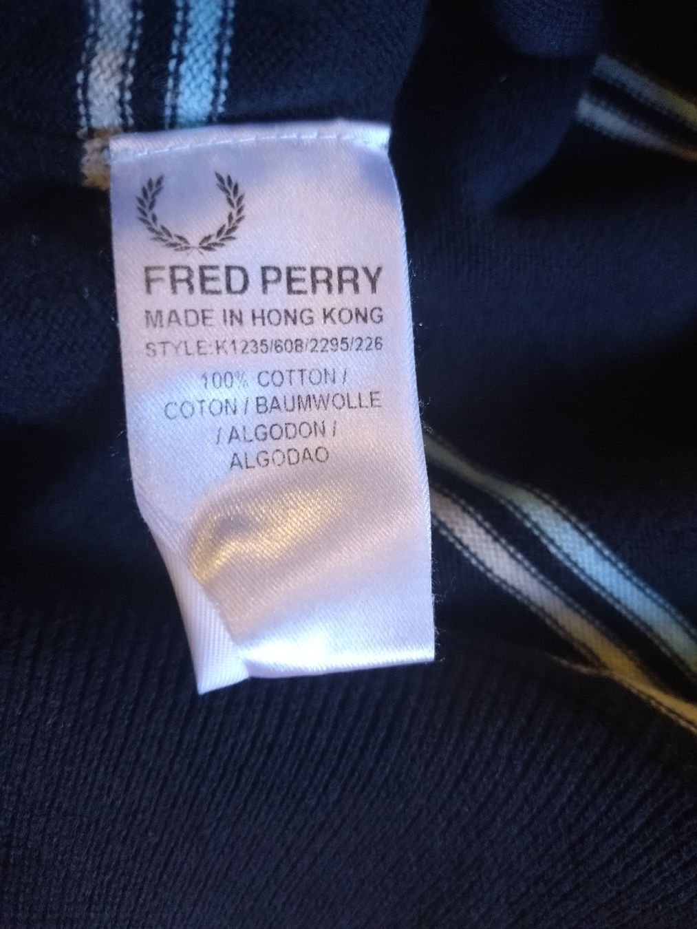 Fred Perry Pullover & Sweatshirts: Pull Fred Perry coton bleu rayé blanc taille L TBE  – Gebraucht aus Farvagny-le-Grand von LaCaverne 5