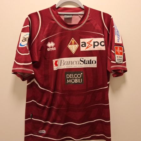 Errea ACB Bellinzona Angelo Feltscher 21 Matchworn 2010 vint