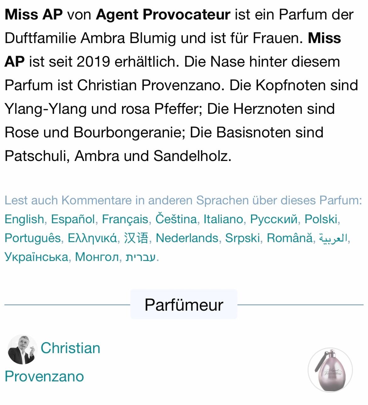 Profumi & Eau de Toilette: Agent Provocateur 10 ml Abfüllungen – Nuovo (secondo la descrizione) da St. Gallen venduto da lfs_nxl8 2