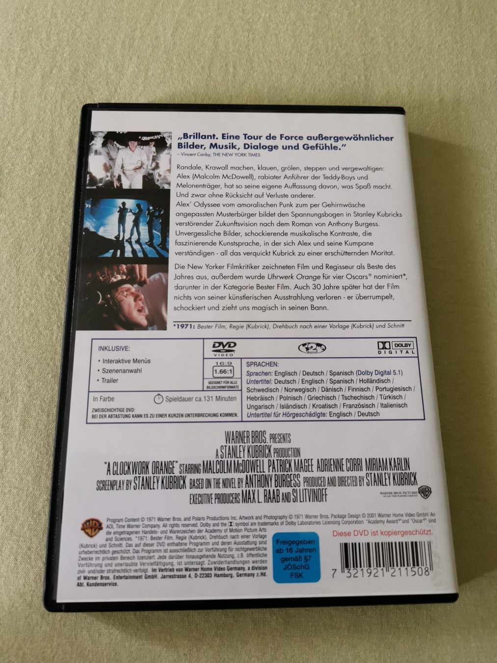 Alle DVDs: DVD Uhrwerk Orange - Malcolm McDowell, Patrick Magee – Gebraucht aus Mönchaltorf von hiukset 1