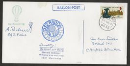 Ballon 1986 Deutschland Gersthofen Wellheim Luftpost