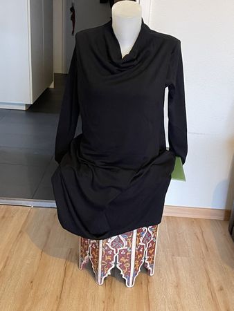 Robe COS noire à manches longues S col drapé,  comme neuve