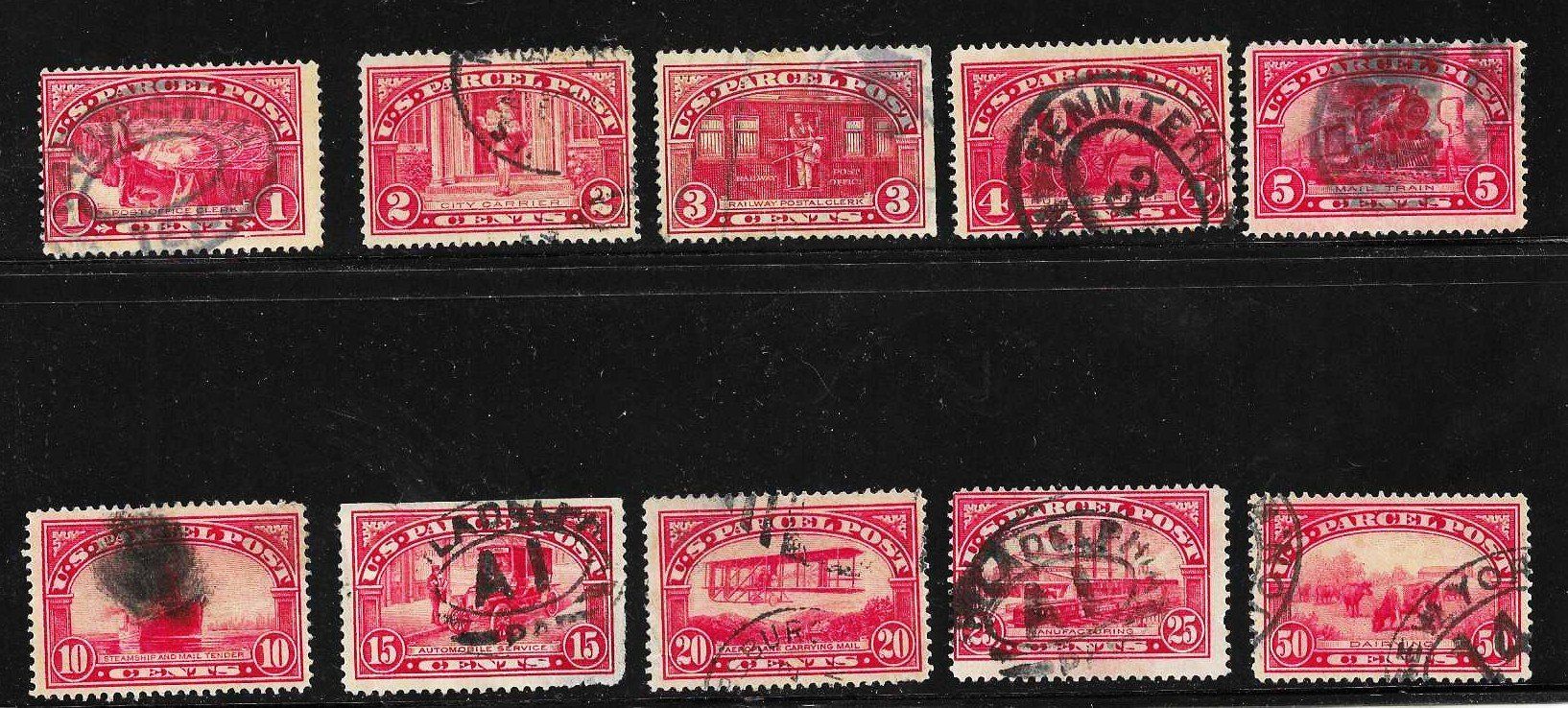 Tutti i francobolli: LOT USA PAKETMARKEN 1912 – Usato da Schlossrued venduto da Aronliam