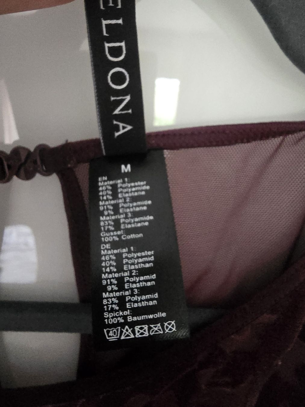Beldona Tops: Beldona Body Grösse M Weinrot Samt Mesh – Neuf (Voir description) à Thalwil par Nikkita2 3
