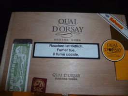 Zigarrenbox leer aus Holz zum Sammeln/Deko, Quai D'Orsay