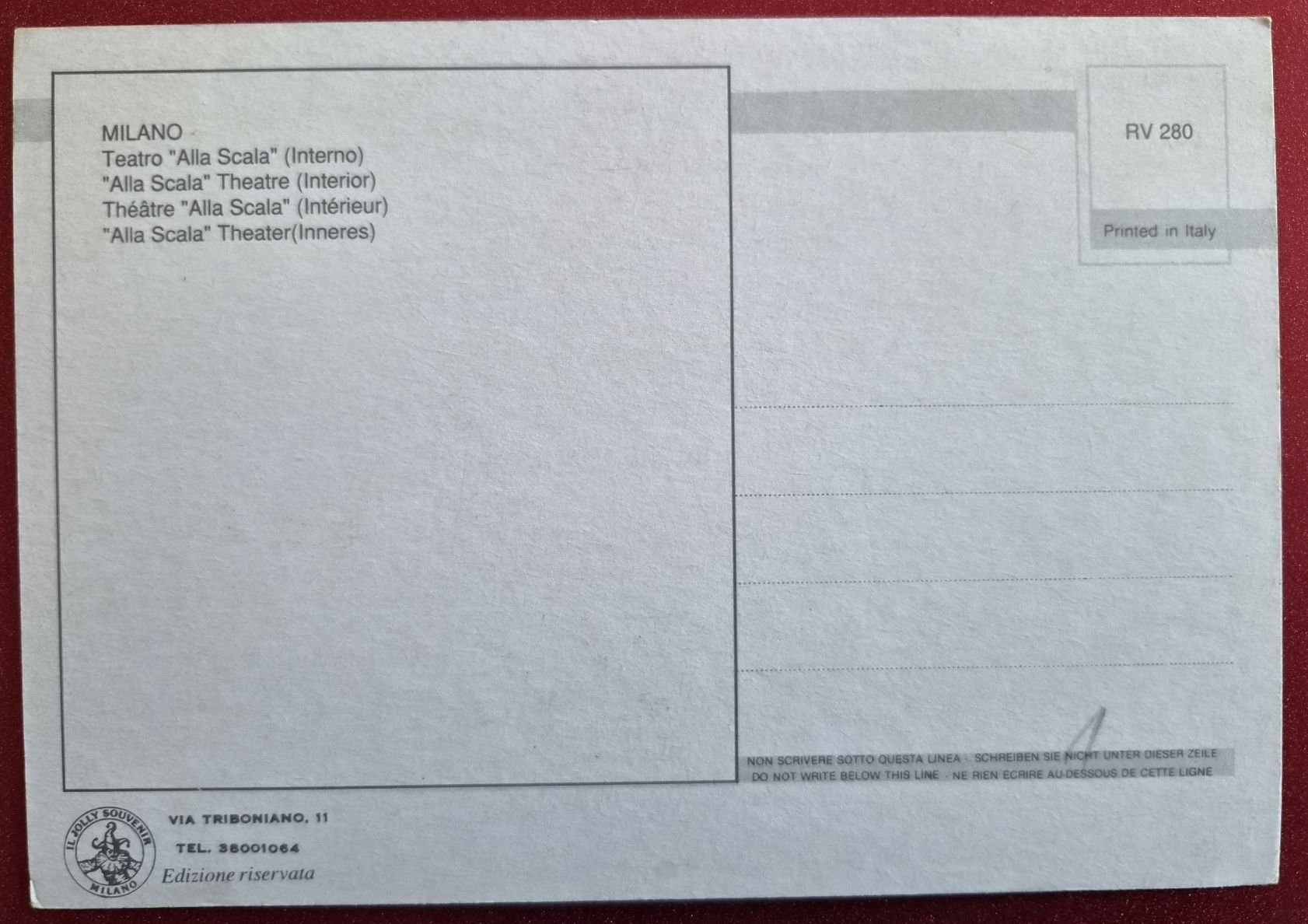 Cartoline postali: Milano Teatro alla Scala (Interno) – Nuovo (secondo la descrizione) da Melchnau venduto da Arthurius 1