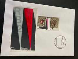 175 Jahre Bundesbriefmarken RBNA 25 2er Steg Ag Tg voll