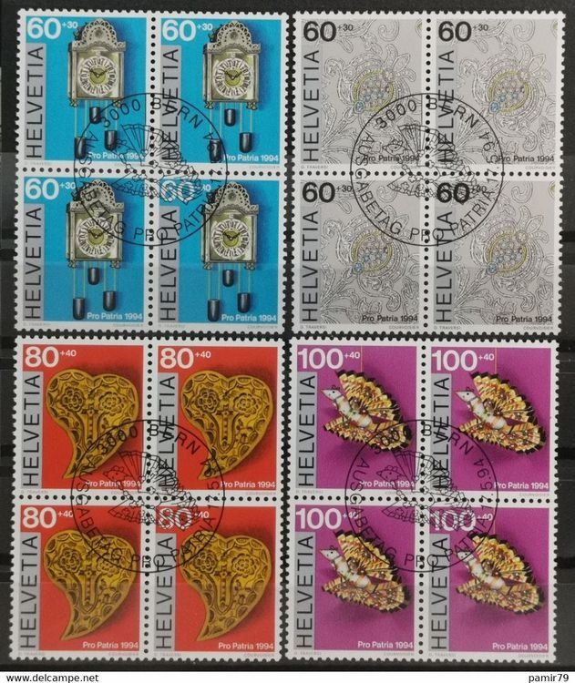 Tutti i francobolli: PPB1994 - Pro Patria 1994 B4 obl. – Usato da Trélex venduto da Phil_Albert