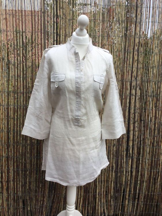 Tunique Marithé François Girbaud En Ramie - Taille M, Bleu, Neuve Avec étiquettes