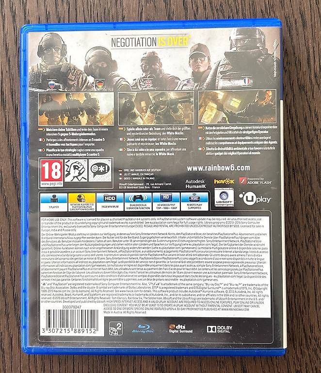 Giochi: PS4 Tom Clancy's Rainbow Six Siege – Usato da Winterthur venduto da Geilotime 1