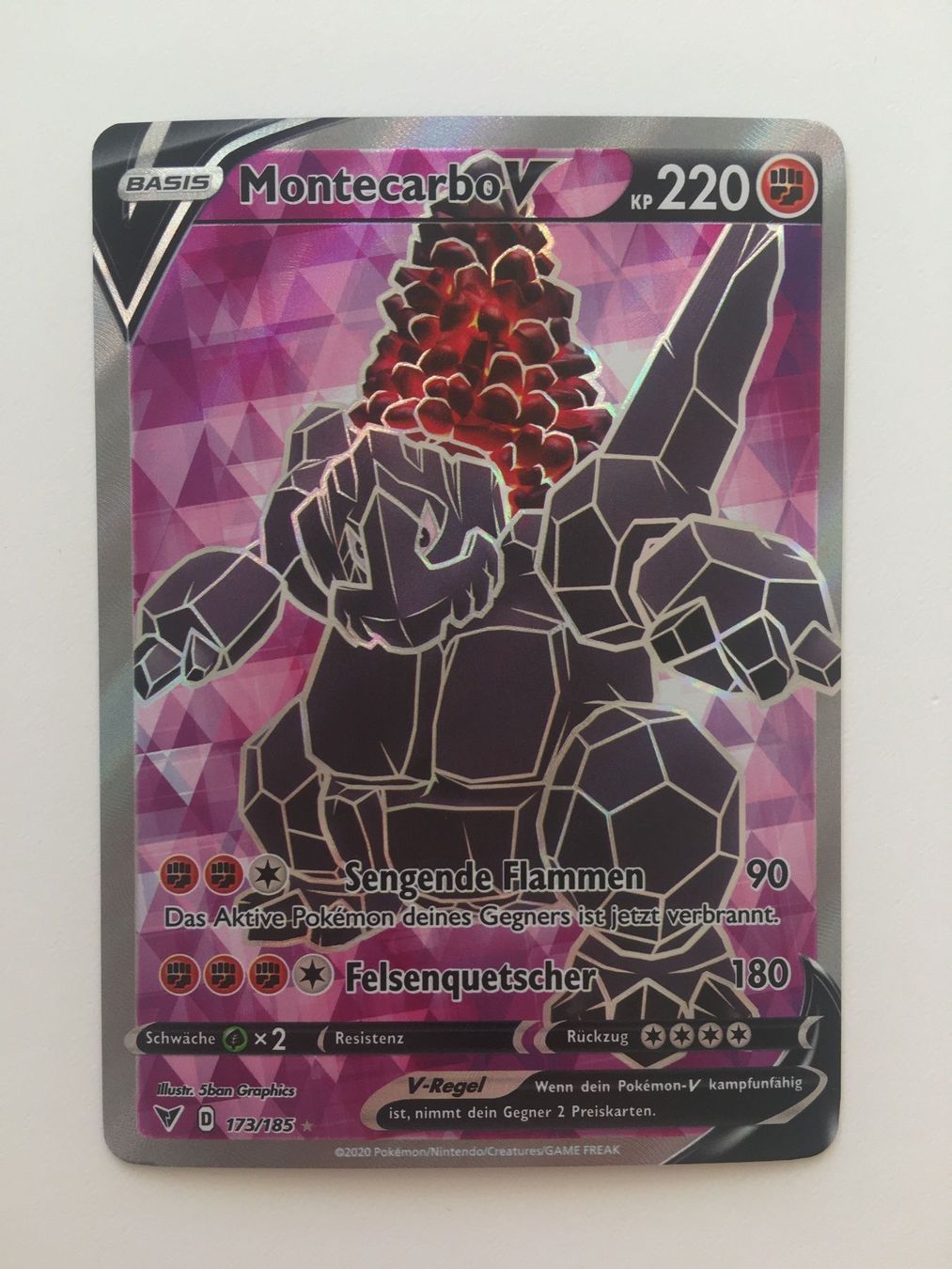 Pokémon Carte collezionabili: Pokemon Montecarbo V Farbenschock – Nuovo (secondo la descrizione) da Wabern venduto da Collectfun