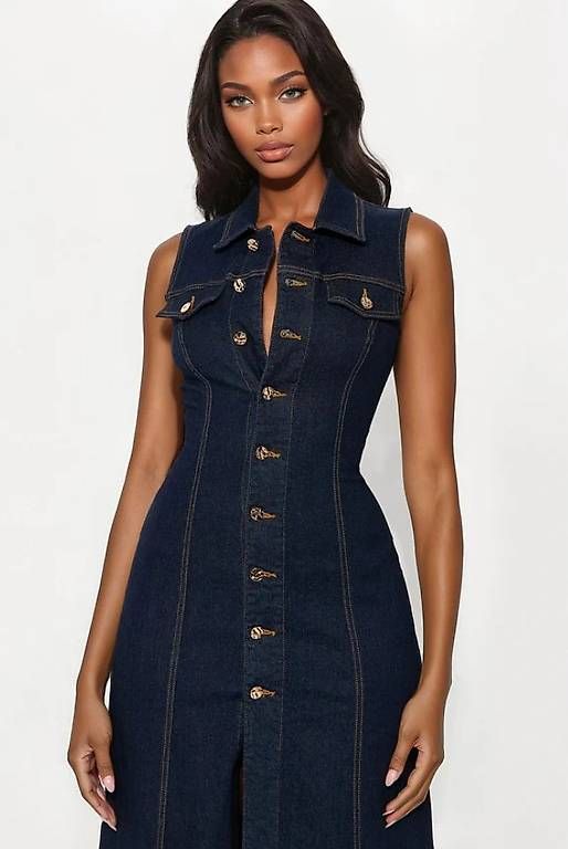 Vestiti: NEW Jeanskleid XS Maxi – Usato da Merlischachen venduto da GlamGarb 3