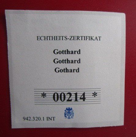 Medaglie: San Gotthardo - mit Stein - vergoldet - 50 mm - PP – Nuovo e nell'imballaggio originale da Luzern venduto da Horoskop1 3