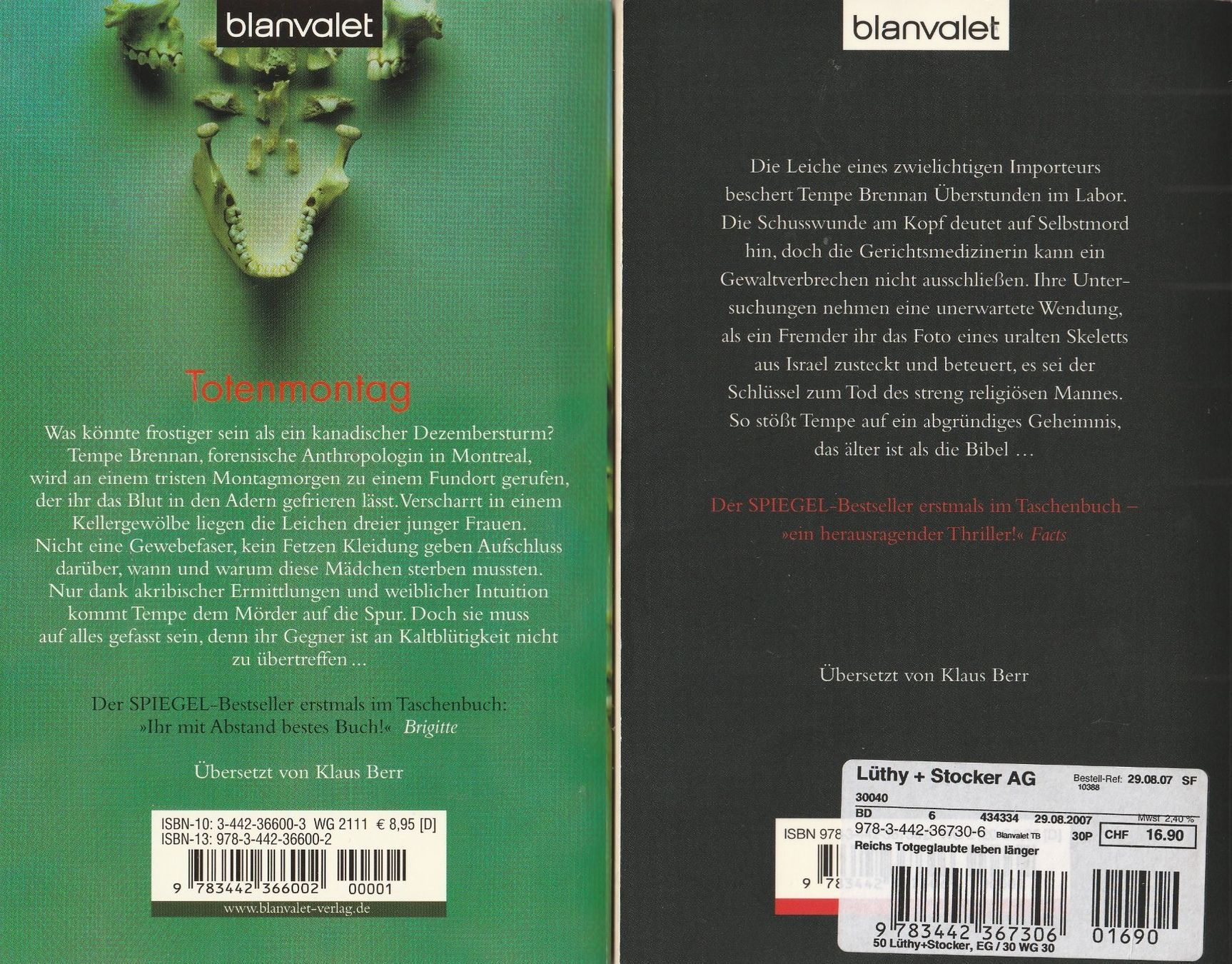 Libri: 12 x Kathy Reichs - Bones, die Knochenjägerin – Usato da Luzern venduto da Baumhuepfer01 4