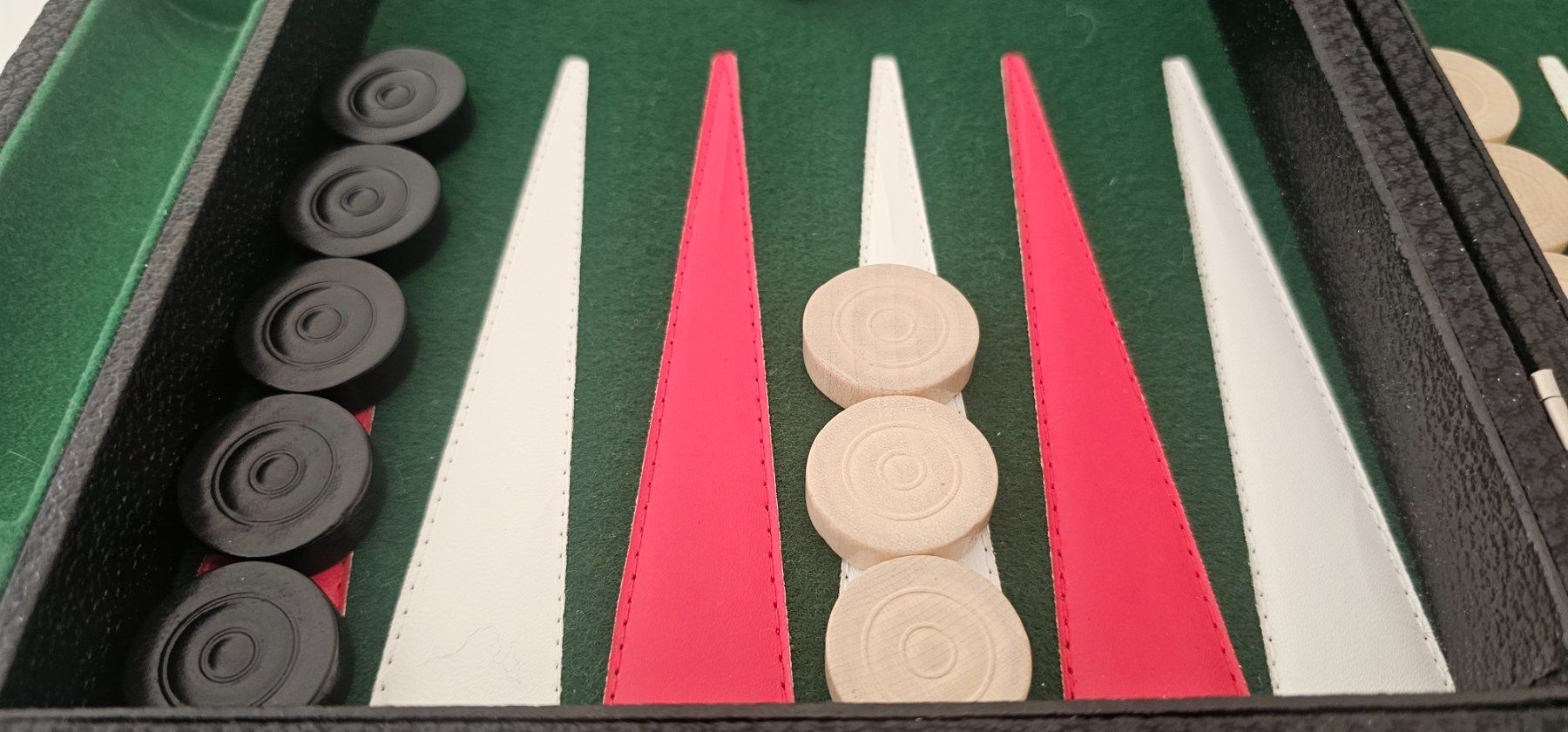 Giochi: Edles Backgammon Spiel in Lederkassette - Top Zustand – Usato da Pfäffikon ZH venduto da eric0113 3