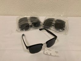 Sonnenbrillen aus Kunststoff, schwarz, 12 Stück