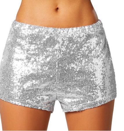 Pailletten-Shorts silber Grösse M