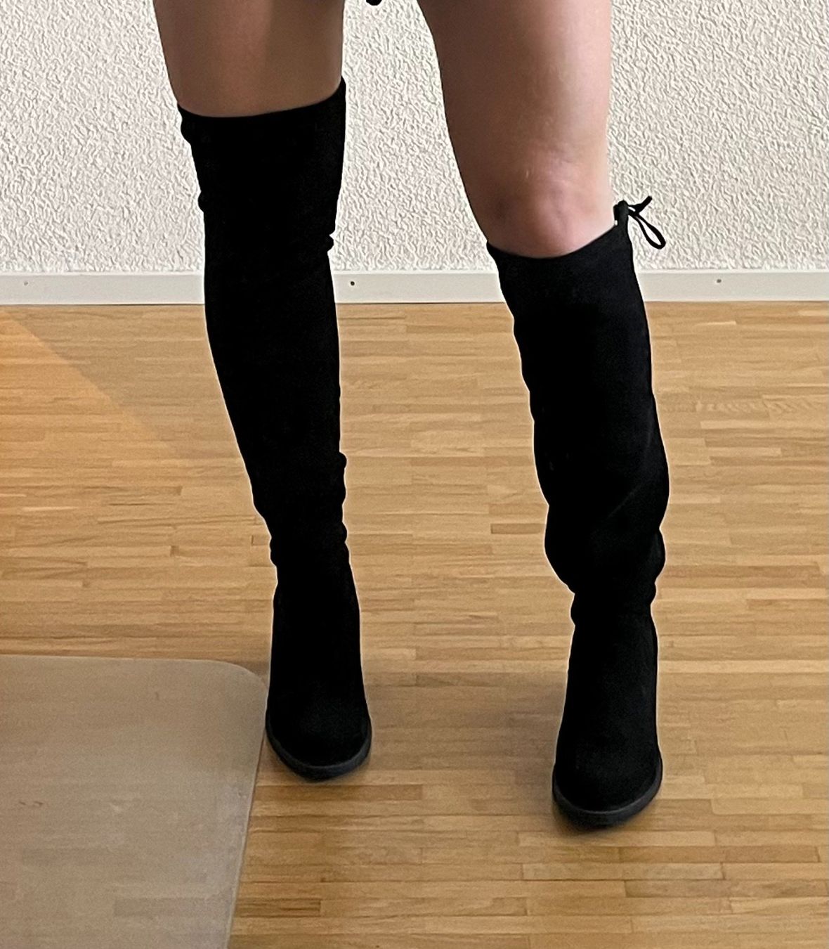 Anna Field Scarpe da donna: Anna Field Black Overknee Block-Heel Boots – Usato da Zürich venduto da Marghensy 2