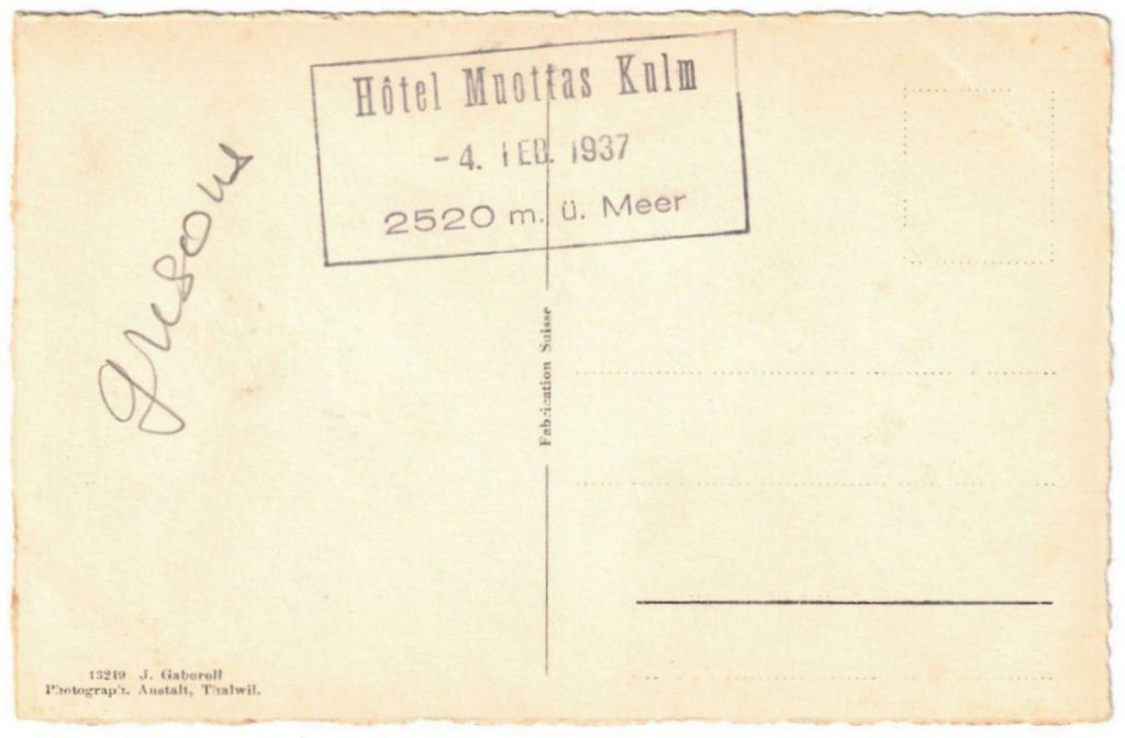 Cartoline postali: St. Moritz - Standseilbahn Muottas Muragl Bergstation – Usato da Binningen venduto da Mountainrider 1