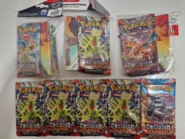 8x Obsidian Flames Booster Pack (Sealed) EN (+ 3 Portfolio)