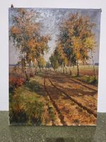 Landschaft Öl auf Leinwand E. O. Thaetner 1912