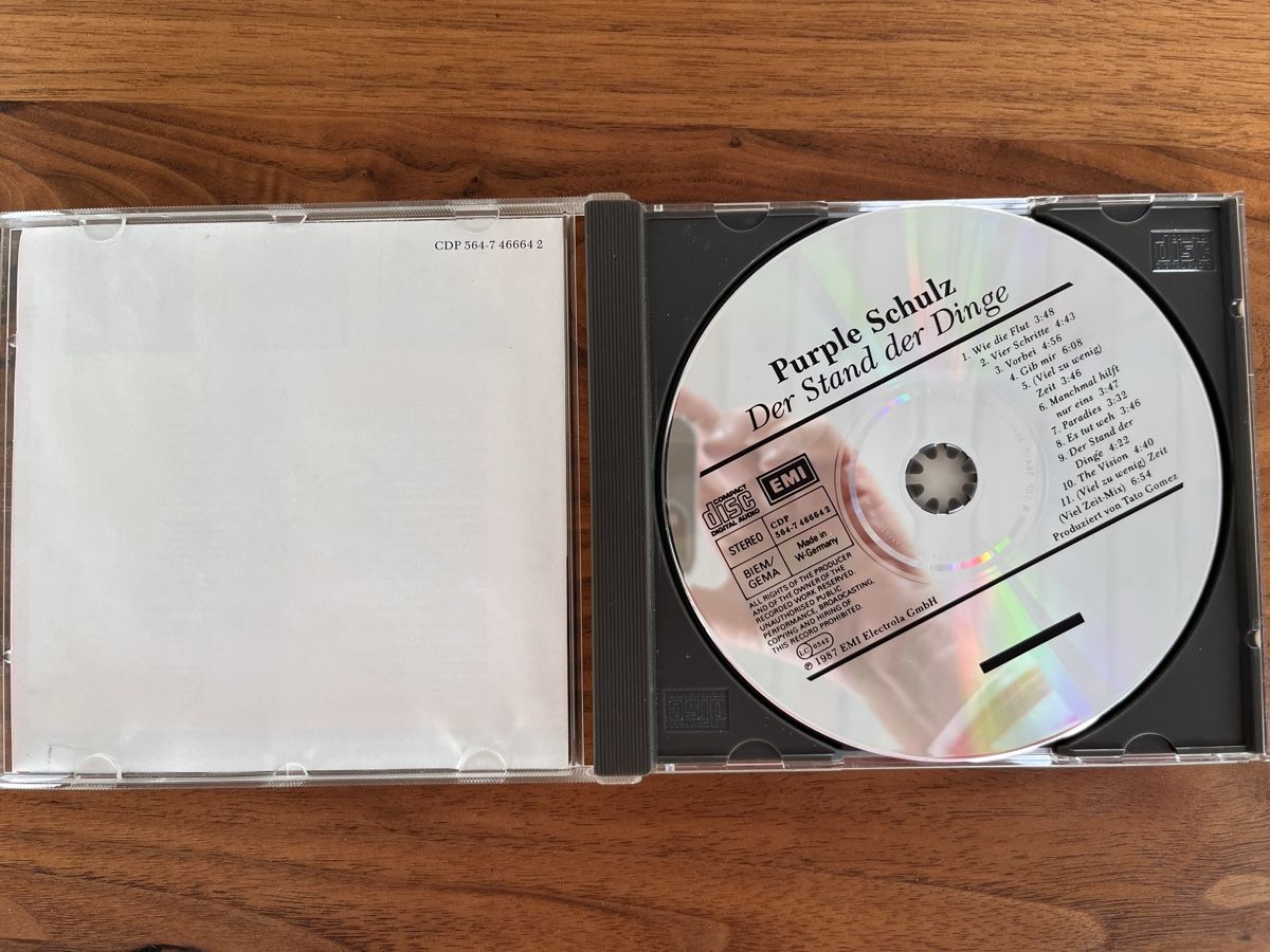 CD: CD Purple Schulz- Der Stand der Dinge – Usato da Merenschwand venduto da katerchen01 1