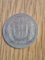 5 Franken 1985 - vertiefte Randschrift - selten