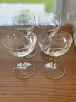 4 edle Champagner- / Dessert-Gläser mit Gravur💐🥂🍾 (