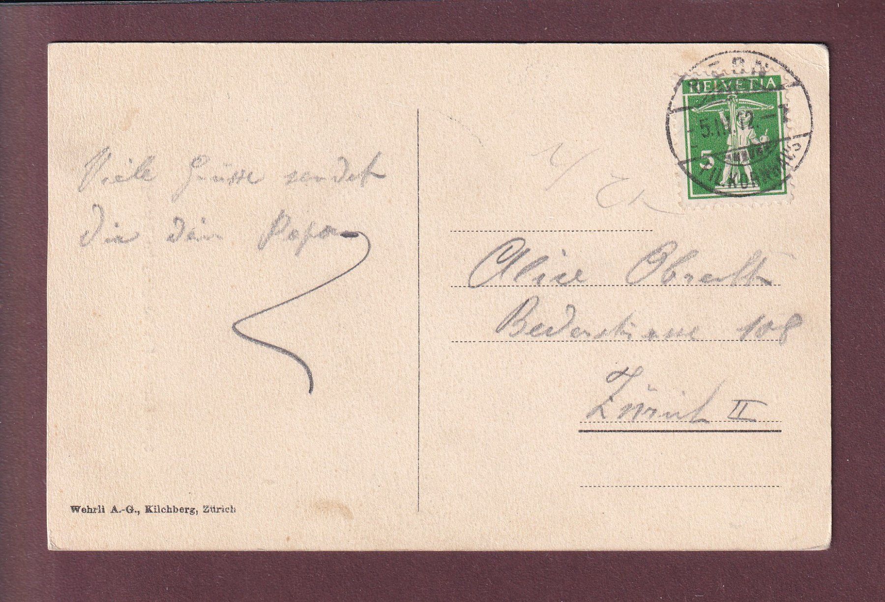 Cartoline postali: BERN - Bärengraben - Ein Säugling - 1912 – Usato da Pully venduto da nicecards 1
