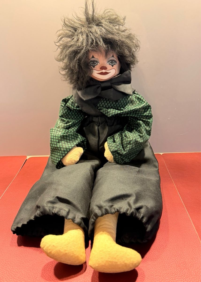 Puppen: Vintageb- Clown- oder Harlekin - Puppe - ca. 57 cm – Neu (gemäss Beschreibung) aus Schlieren von KaRoPue 1