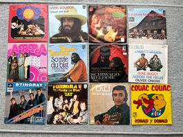 Vinyl Singles, ca. 1970er Jahre, 12 Stück
