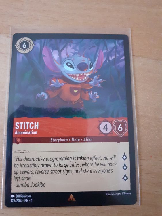 Lorcana - STITCH - RARE KARTE - EN, 125/204 (Neu (gemäss Beschreibung ...