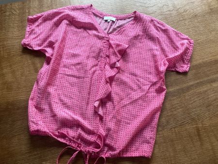 FLOWERS BLUSE Gr.34 (ev.36/38/40) speziell Kurzarm rosa/pink