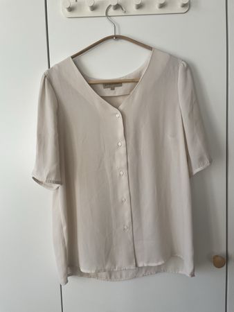 Soyaconcept Bluse Creme / Beige – Gr. S – V-Ausschnitt