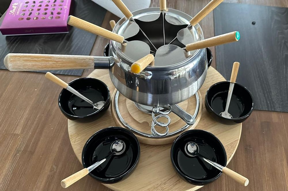 Komplettes Fondü Chinoise Geschirr mit Drehteller & 6 Teller Kaufen