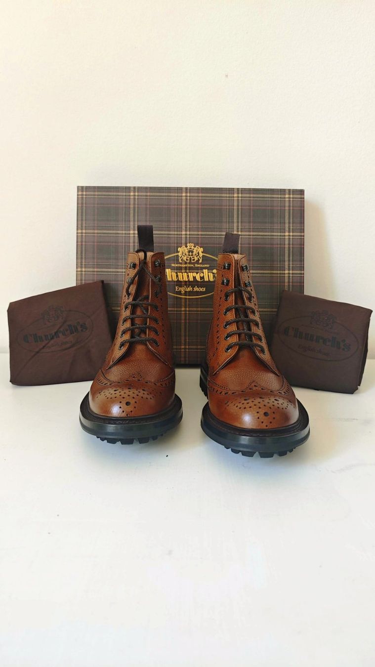 Church's Scarpe da uomo: New Church’s "McFarlane" full-brogue boots – Nuovo e nell'imballaggio originale da Basel venduto da gds_gzf2 1