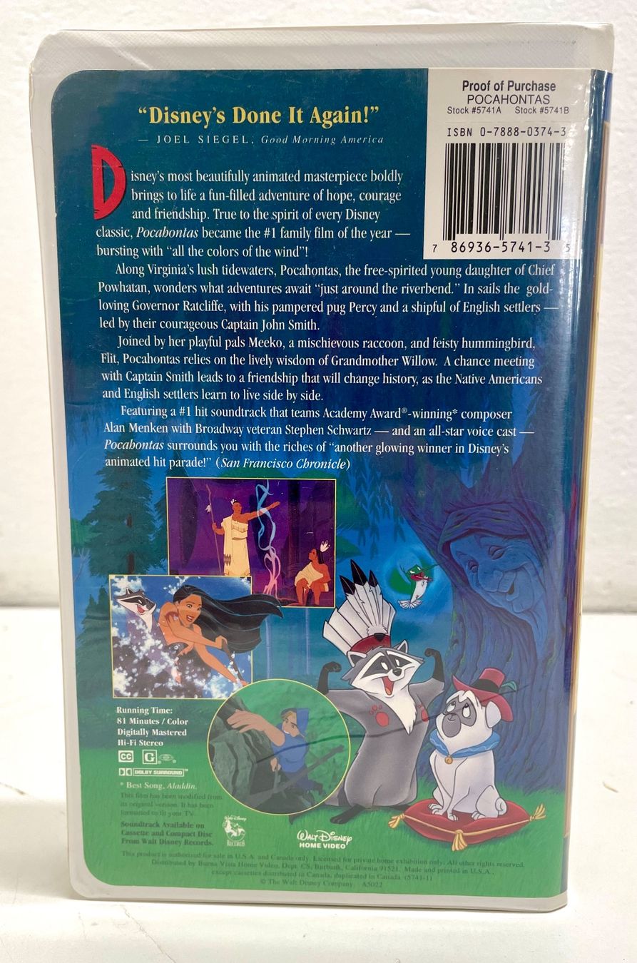 Alle VHS: Disney Pocahontas Masterpiece Edition VHS US – Gebraucht aus Niederdorf von LeptonAG 1