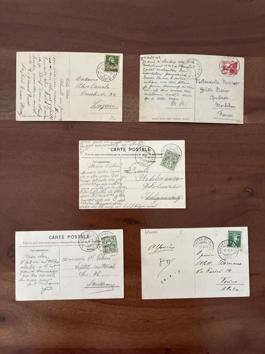 Cartoline postali: 10 Ansichtskarten Schweiz la Dent du Midi VD – Usato da Oftringen venduto da Cla.vD.74 1