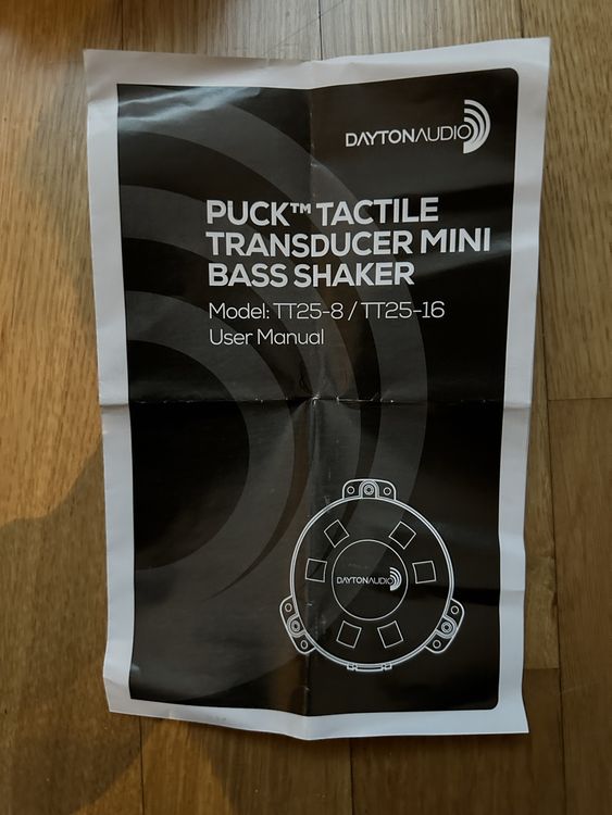 Dayton Audio TT258 Puck Taktile Bass Shaker Kaufen auf Ricardo