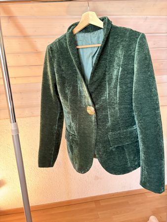 GRÜNER SAMT-BLAZER VON COMMENSE