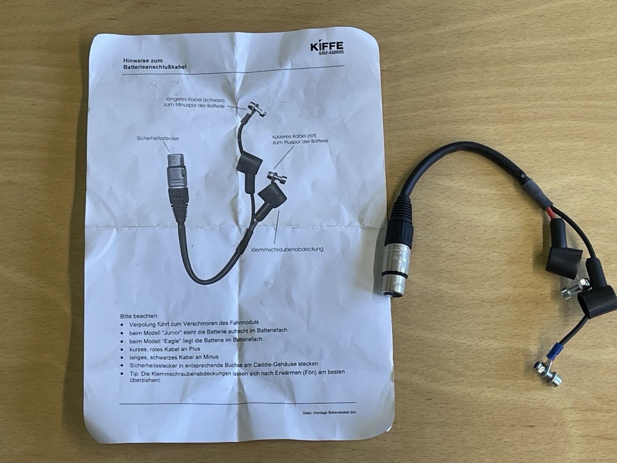 Trolleys: Kiffe Golf Caddie Batterieanschlusskabel – Neu (gemäss Beschreibung) aus Berg TG von jaccobi
