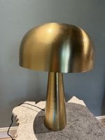 Lampe champignon dorée
