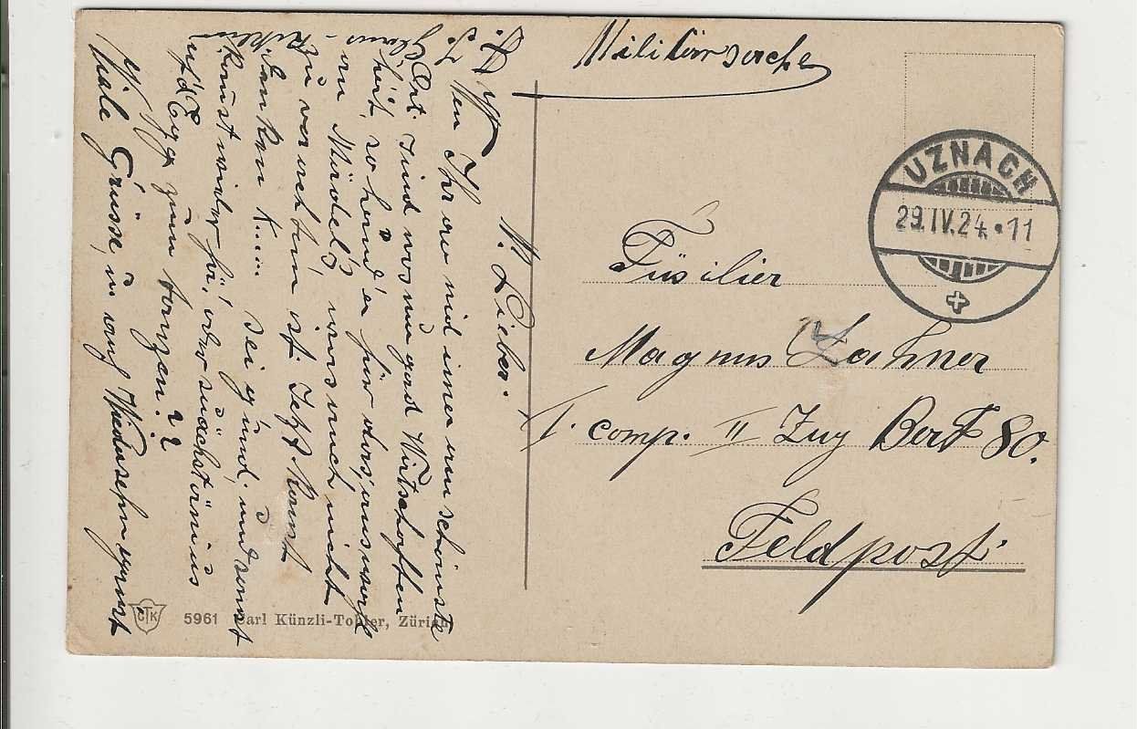 Ansichtskarten: Brione,  1924 – Gebraucht aus Spiez von Niesen20 1