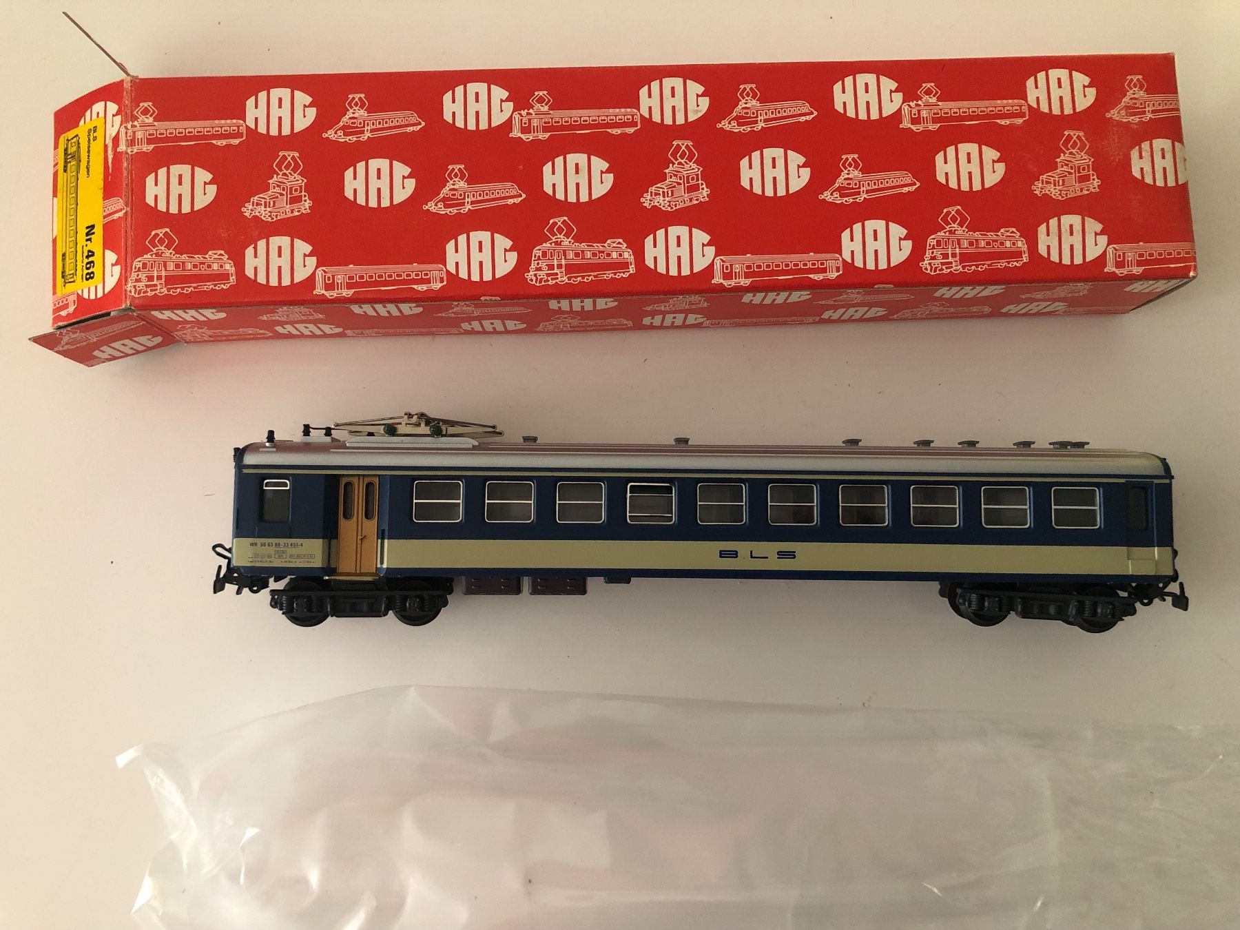 Hag Modellini di ferrovie: Hag 468 BLS Speisewagen NEU – Nuovo e nell'imballaggio originale da Ostermundigen venduto da Garmin03 2