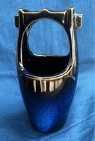 Blaue Keramik Vase, Sammlerstück Art Deco?