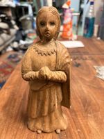 Antike Madonna Holzfigur, 22cm, Handgeschnitzt, Rarität!(g1)